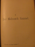 1910 Der midrasch Samuel Midrash Shmuel In German August Wunsche Leipzig
