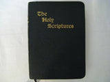 The Holy Scriptures Bible English Masoretic Text Black Leather Gold Edges Record