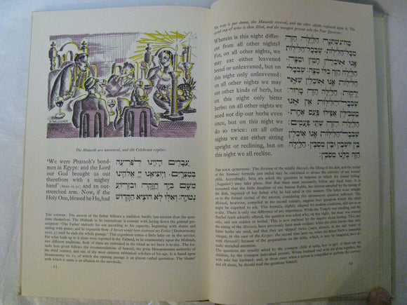 The Passover Haggadah Cecil Roth Donia Nachshen Soncino 1959 English Translation