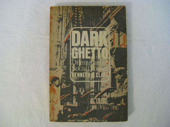 Dark Ghetto Dilemmas Of Social Power Kenneth B. Clark Racial Opportunity 1967